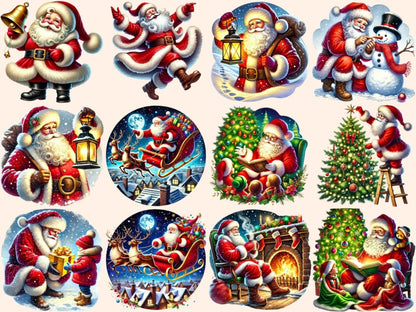 Santa Claus (P3) Clipart santa art print - Wonders Artist