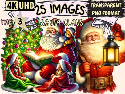 Santa Claus (P3) Clipart santa art print - Wonders Artist