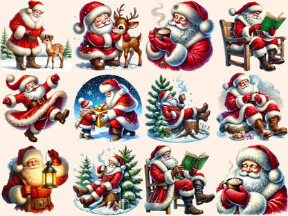 Santa Claus (P3) Clipart santa art print - Wonders Artist