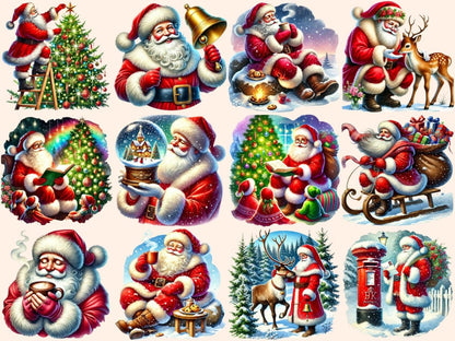 Santa Claus (P4) Clipart santa art print - Wonders Artist
