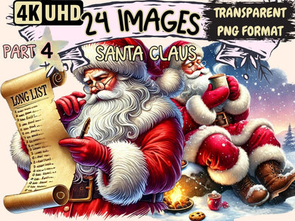 Santa Claus (P4) Clipart santa art print - Wonders Artist
