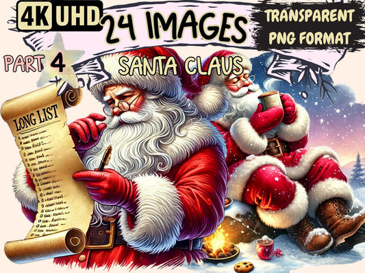 Santa Claus (P4) Clipart - High - Quality Instant Digital Download for Creative Projects