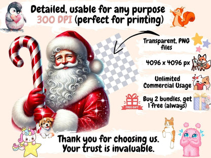 Santa & Elves Clipart Christmas Characters - Wonders Artist