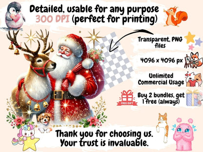 Santa & Elves (P2) Clipart Christmas Characters - Wonders Artist