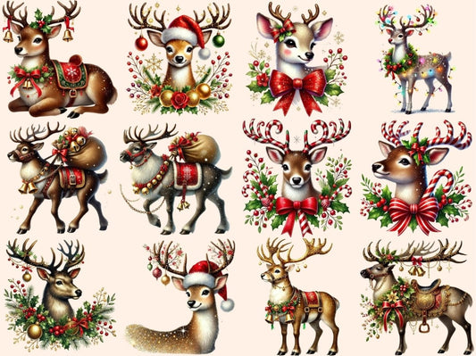 Santa's Reindeer (P4) Clipart