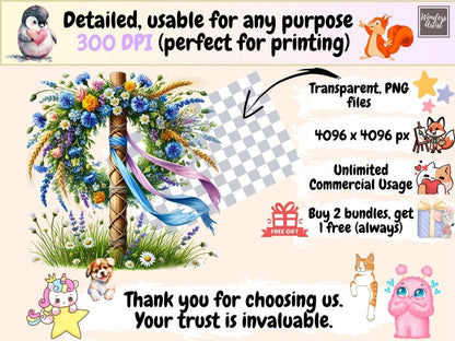 Scandinavian Spring (P1) Clipart cozy spring png - Wonders Artist