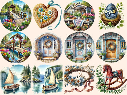 Scandinavian Spring (P2) Clipart cozy spring png - Wonders Artist