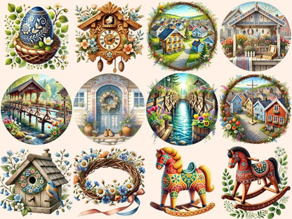 Scandinavian Spring (P2) Clipart cozy spring png - Wonders Artist