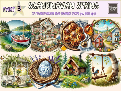 Scandinavian Spring (P3) Clipart cozy spring png - Wonders Artist