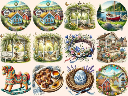 Scandinavian Spring (P3) Clipart cozy spring png - Wonders Artist