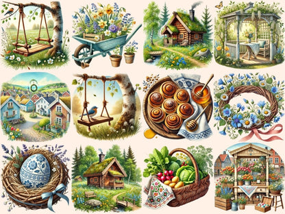 Scandinavian Spring (P3) Clipart cozy spring png - Wonders Artist