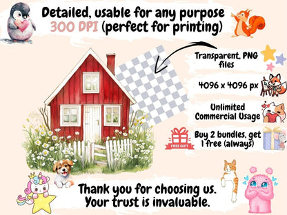 Scandinavian Spring Watercolor Clipart botanical spring png - Wonders Artist