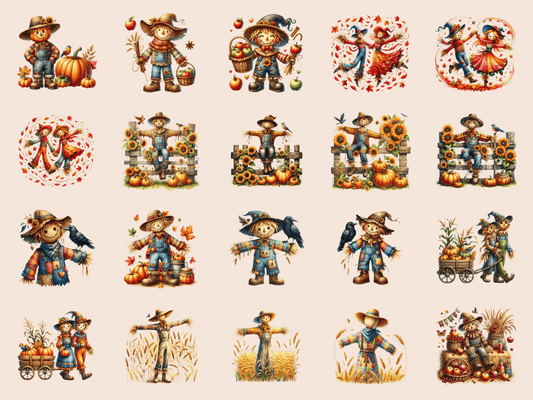 Scarecrow Friends Clipart
