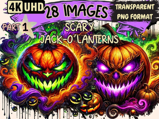 Scary Jack O'Lanterns Clipart Creepy Jack Lantern - Wonders Artist