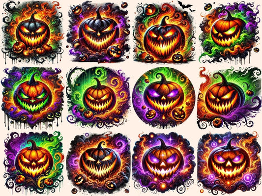 Pelottavat Jack O'Lanterns -kuvitukset