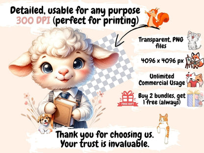 School Animals Clipart adorable animals png - Wonders Artist