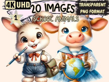 School Animals Clipart adorable animals png - Wonders Artist
