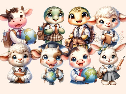 School Animals Clipart adorable animals png - Wonders Artist