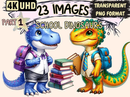 School Dinosaurs Clipart back to school png - Wonders Artist
