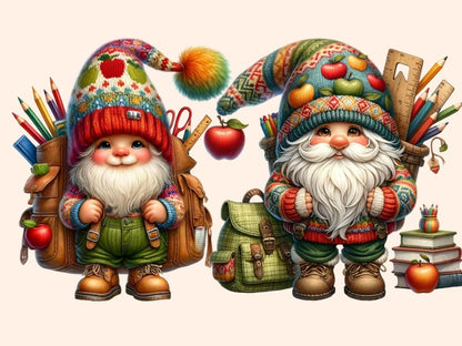 School Gnomes Clipart back to school gnome - Wonders Artist