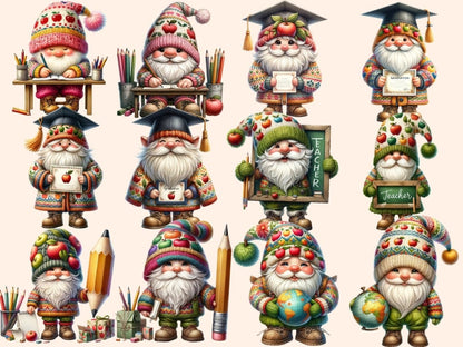 School Gnomes Clipart back to school gnome - Wonders Artist