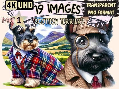 Scottish Terriers Clipart cartoon Scottie - Wonders Artist