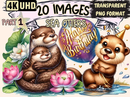 Sea Otters Clipart Cute otter art - Wonders Artist