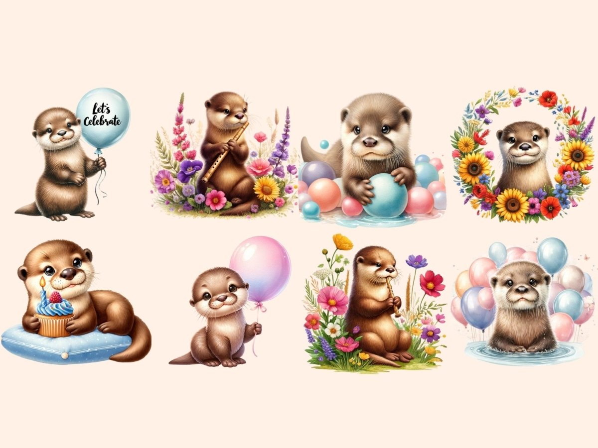 Sea Otters Clipart Cute otter art - Wonders Artist