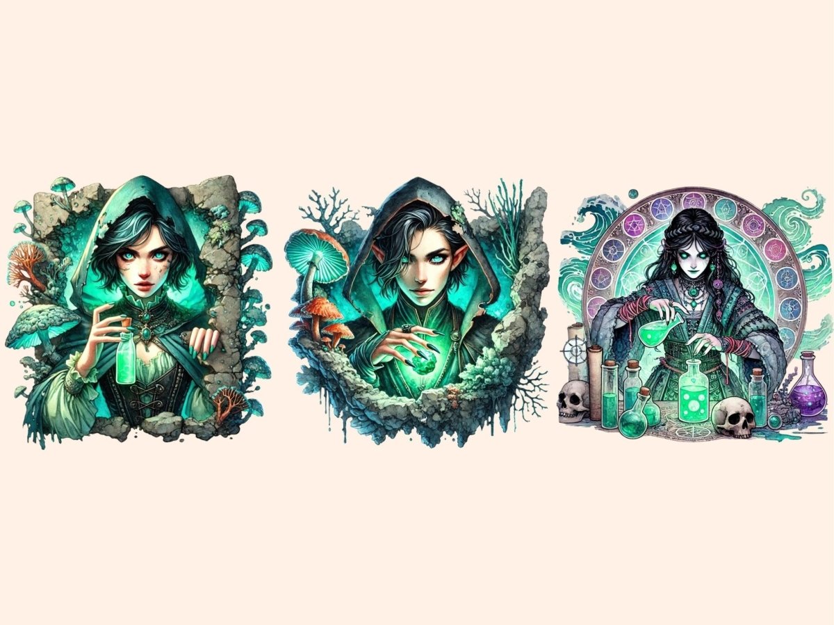 Seafoam Female Vampires Clipart cute vampire png fantasy vampire png female vampire png - WondersArtist