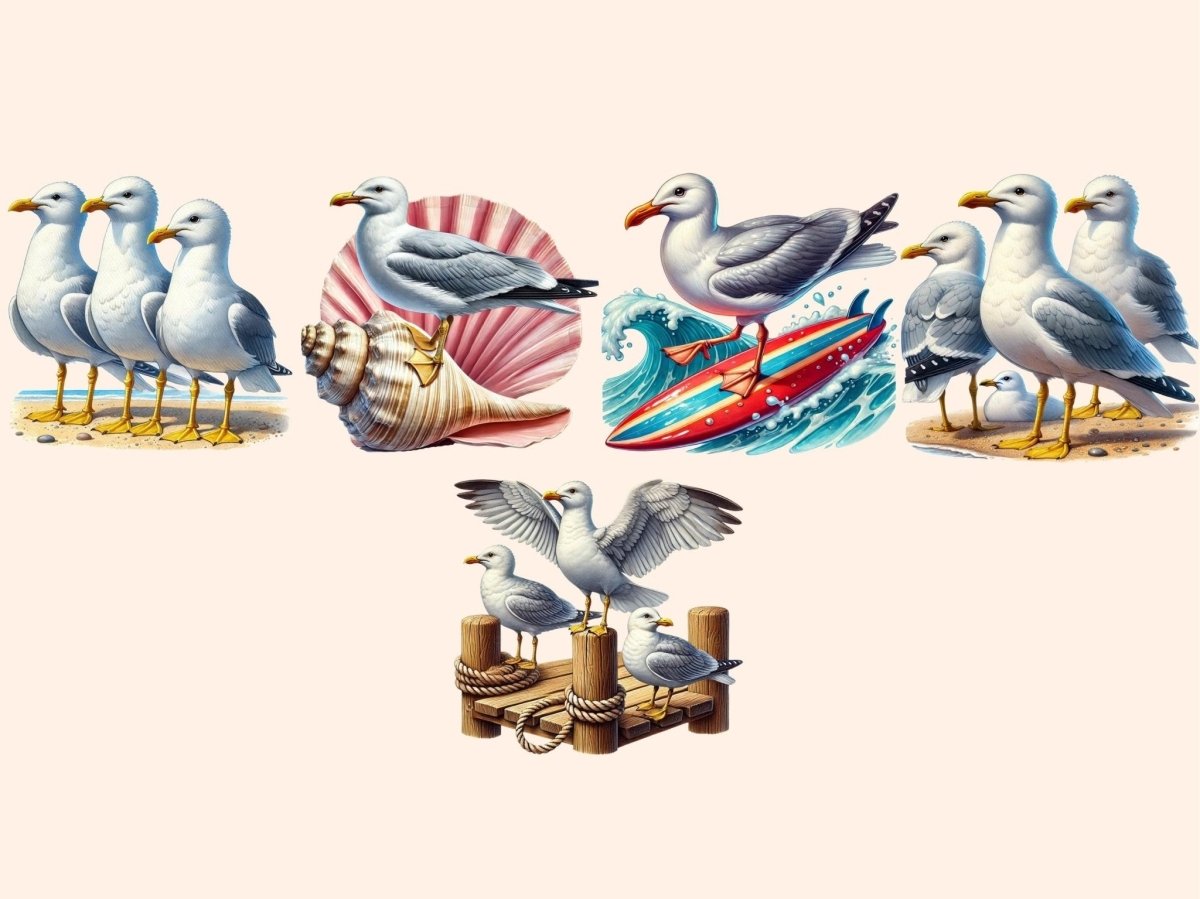 Seagulls Clipart Beach Bird Art - Wonders Artist