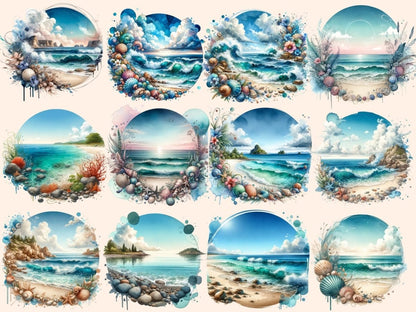 Seascapes Clipart Cute seascape art - Wonders Artist