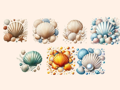 Seashells Clipart Cute seashell art - Wonders Artist