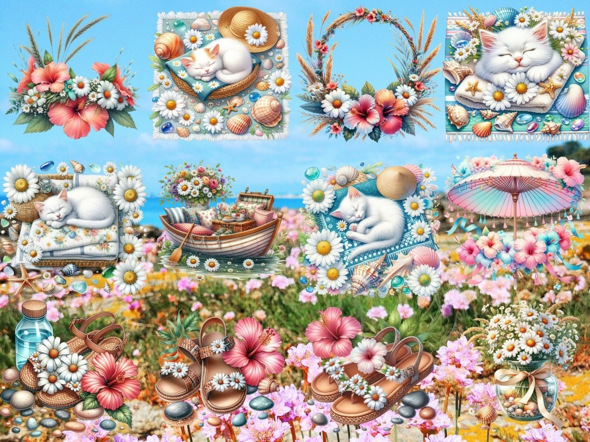 Seaside Bloom Clipart (LIMITOVANÁ EDICE) image 9