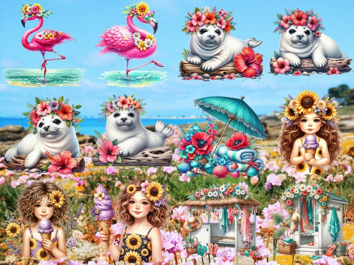 Seaside Bloom Clipart (LIMITOVANÁ EDICE) image 6