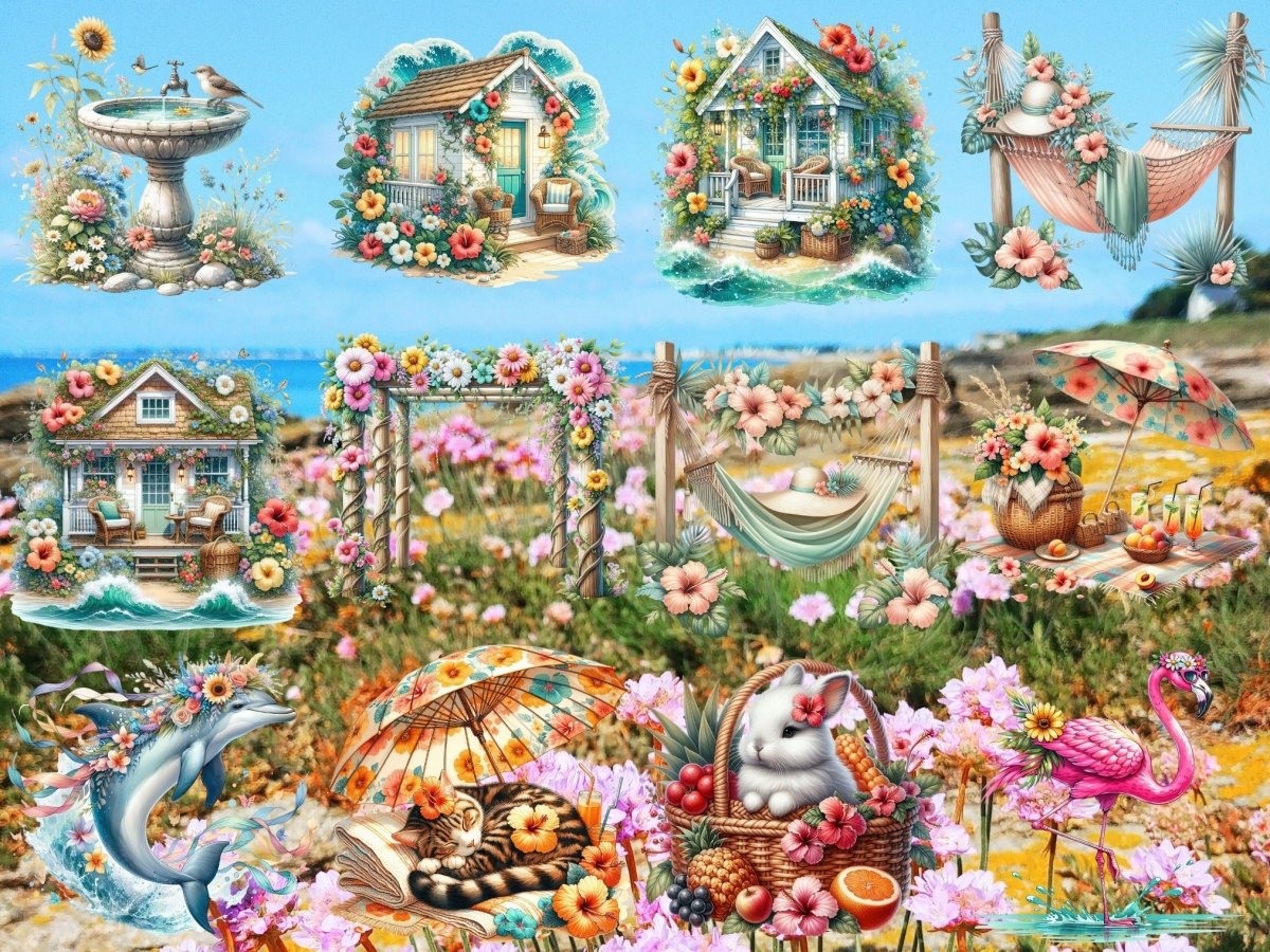 Seaside Bloom Clipart (LIMITOVANÁ EDICE) image 4