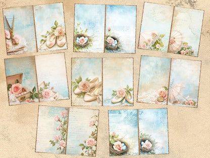 Shabby Chic Roses Journal Pages (P1) Chic Rose Pages - Wonders Artist