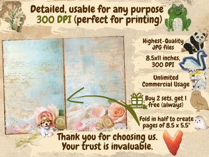 Shabby Chic Roses Journal Pages (P1) Chic Rose Pages - Wonders Artist