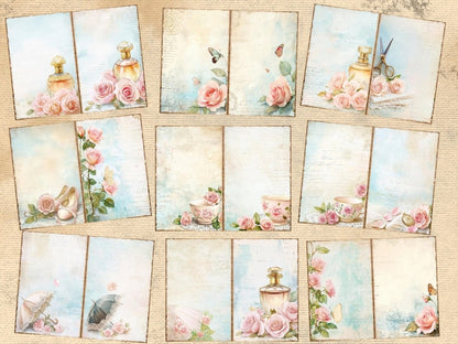 Shabby Chic Roses Journal Pages (P1) Chic Rose Pages - Wonders Artist