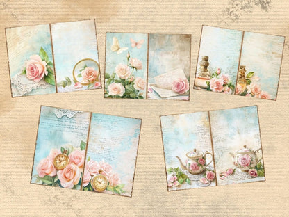 Shabby Chic Roses Journal Pages (P2) Chic Rose Pages - Wonders Artist