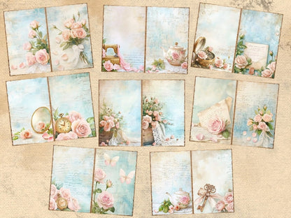 Shabby Chic Roses Journal Pages (P2) Chic Rose Pages - Wonders Artist