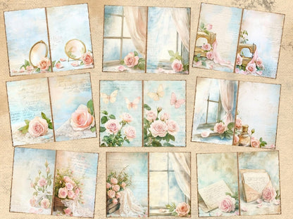 Shabby Chic Roses Journal Pages (P2) Chic Rose Pages - Wonders Artist