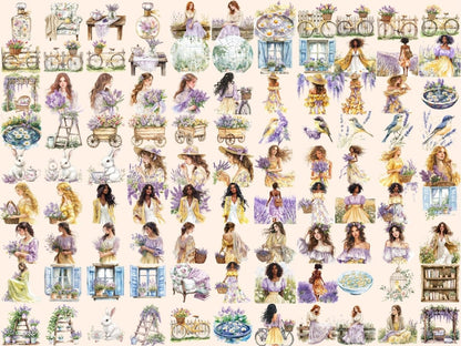 Shades of Spring Watercolor Clipart blooming flowers png - Wonders Artist