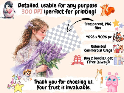 Shades of Spring Watercolor Clipart blooming flowers png - Wonders Artist