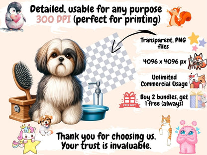 Shih Tzu (P2) Clipart cute Shih Tzus - Wonders Artist