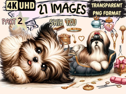 Shih Tzu (P2) Clipart cute Shih Tzus - Wonders Artist