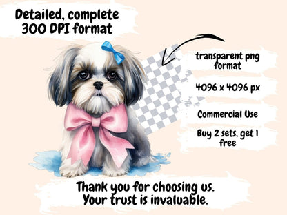Shih Tzu Watercolor Clipart baby shih tzu png - Wonders Artist