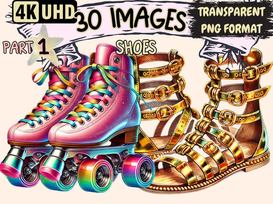 Shoes Clipart - High - Quality Instant Digital Download for Creative Projects