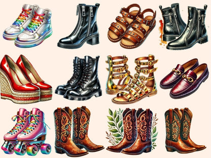 Shoes Clipart Boot Illustrations - Wonders Artist