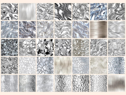 Silver Foil Seamless Digital Paper Elegant Foil Paper - Wonders Artist