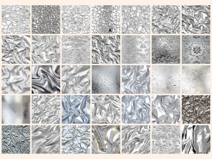 Silver Foil Seamless Digital Paper Elegant Foil Paper - Wonders Artist